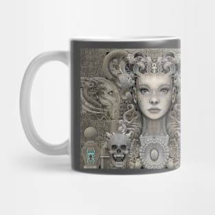 tomb skull scarab Mug